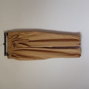 Thread & Supply Paper Bag Tie Waist Tan Pants Size Medium